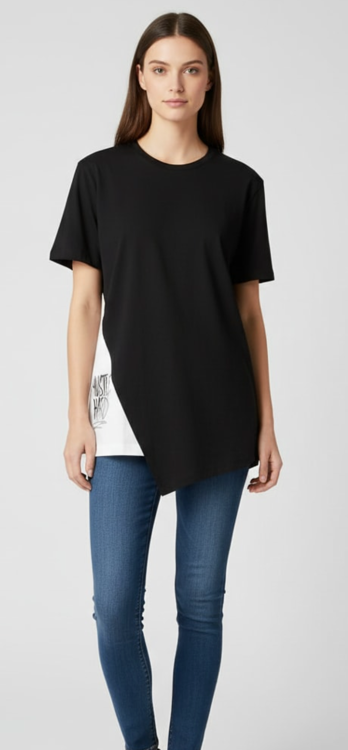 KQ Hustle Hard Minimalist Cotton T-Shirt