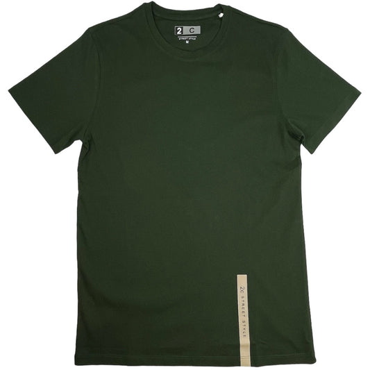 Simple Unisex Classic Green Cotton Shirt