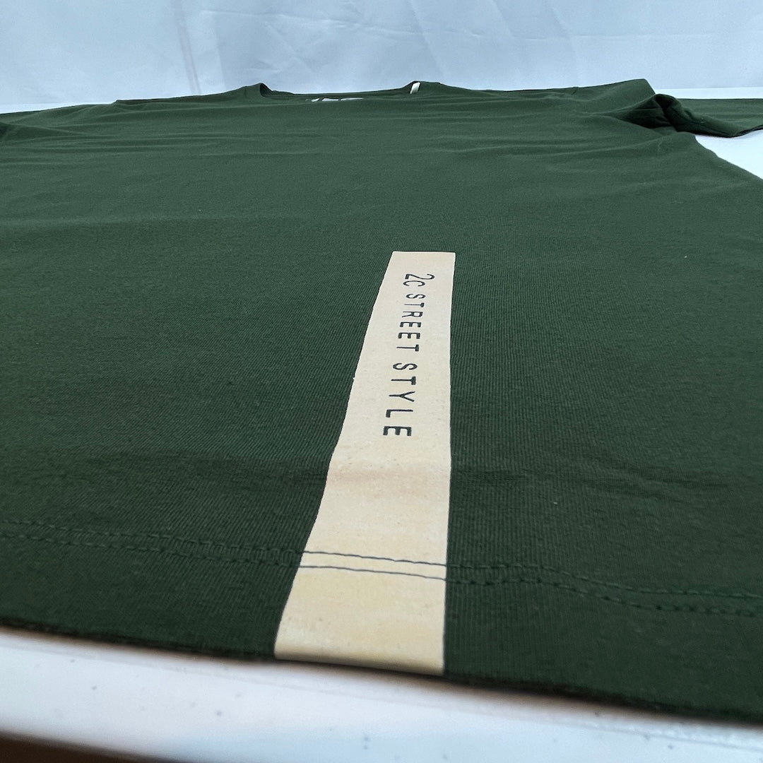 Simple Unisex Classic Green Cotton Shirt