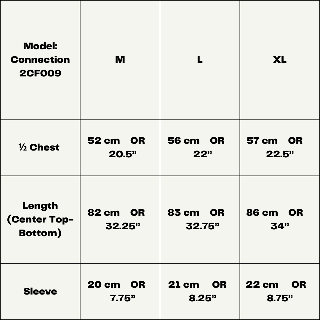 2C009 Size Chart